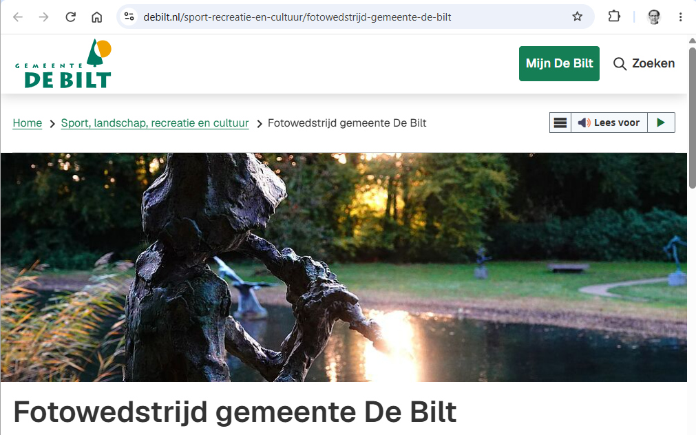 Fotowedstrijd Gemeente De Bilt 2026